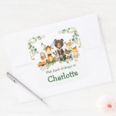 Waterverf Woodland Animals Green Bookplate Labels (Envelop)