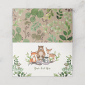 Waterverf Woodland Animals Greenery Forest Decor (Buitenkant ongevouwen)