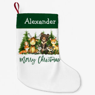 Waterverf Woodland Animals Penseelscript Kleine Kerstsok