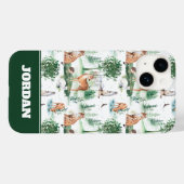 Waterverf Woodland Baby Animal Pattern Case-Mate iPhone Case (Achterkant (horizontaal))