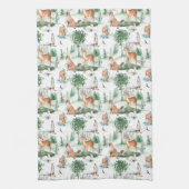 Waterverf Woodland Baby Animal Pattern Theedoek (Verticaal)
