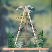 Waterverf Woodland Baby shower Welkomstteken Acryl Bord (Neutraal)