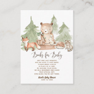 Waterverf Woodland Book Request Breng een boek aan Informatiekaartje