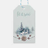 Waterverf Woodland Deer Cadeaulabel (Achterkant)