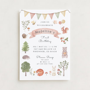 Waterverf Woodland Forest Friends Kaart