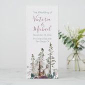 Waterverf Woodland Forest trouwprogramma Programma (Staand voorkant)