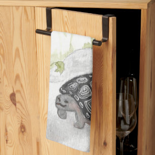 Waterverf Woodland Forest Turtle Theedoek