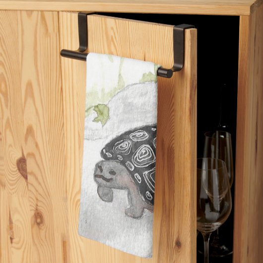 Waterverf Woodland Forest Turtle Theedoek (Derde Gevouwen)