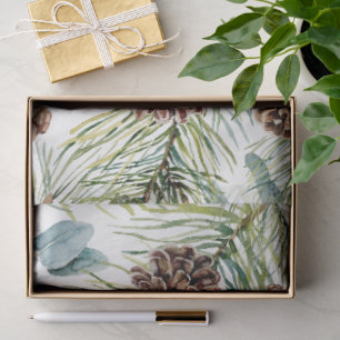 Waterverf Woodland Forest Vakantie Tissuepapier