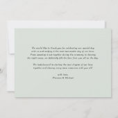 Waterverf Woodland Forest Wedding Bedankkaart (Achterkant)