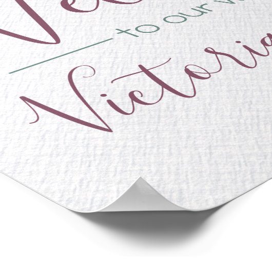 Waterverf Woodland Forest Wedding Sign Poster (Hoek)