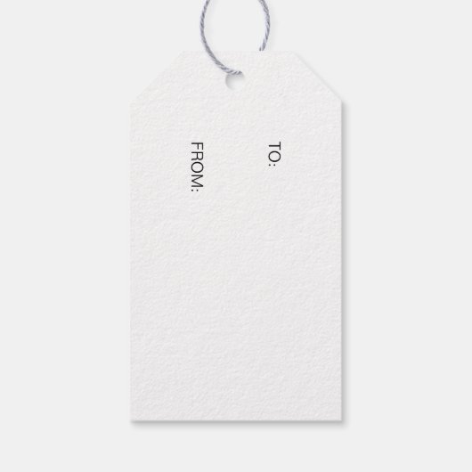 Waterverf Woodland Fox Pine kocht kerstcadeau Cadeaulabel (Achterkant)