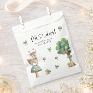 Waterverf Woodland Herten Baby shower Bedankzakje