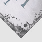 Waterverf Woodland Winter Herten Tissuepapier (Detail)