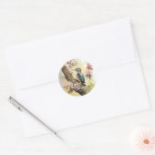 Waterverf Woodpecker Ronde Sticker (Envelop)