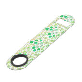 Waterverf woud in doedelstijl speed flessenopener (Voorkant Gekanteld)