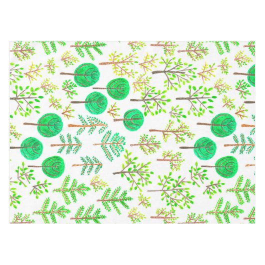 Waterverf woud in doedelstijl tafelkleed (Voorkant (Horizontaal))