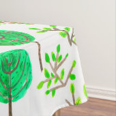 Waterverf woud in doedelstijl tafelkleed (Voorbeeld)