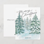 Waterverf woud Vakkerfeestdag Kaart (Voorkant / Achterkant)