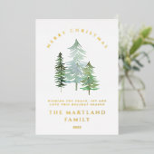 Waterverf woud Vakkerfeestdag Kaart (Staand Voorkant)