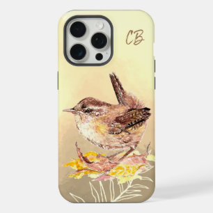 Waterverf Wren Bird Wildlife Natuur Art iPhone 15 Pro Max Hoesje