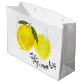 Waterverf Yellow Lemon Groot Cadeauzakje (Achterkant Gekanteld)