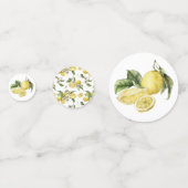 Waterverf Yellow Lemons en Greenery Confetti (Voorkanten)