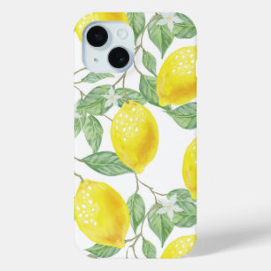 Waterverf Yellow Lemons Flowers & Foliage Custom