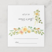 Waterverf Yellow Rose Bouquet (Buitenkant ongevouwen)