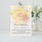 Waterverf Yellow Rose Memorial Hartelijk dank Bedankkaart (Staand voorkant)