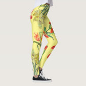 Waterverf Yellow Spring Flowers Bloempatroon Leggings (Rechts)