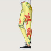 Waterverf Yellow Spring Flowers Bloempatroon Leggings (Links)