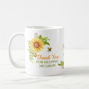 Waterverf Yellow Sunflower Teacher Appreciation Koffiemok