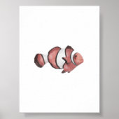 Waterverf Yellowtail Clownfish print (Voorkant)