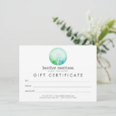 Waterverf Yoga- en Wellness Cadeaucertificaat (Staand voorkant)
