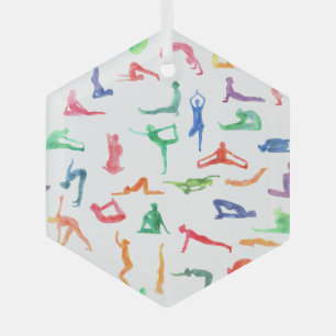 Waterverf Yoga Ornament