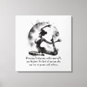 Waterverf Yoga Reiki One-Legged King Pigeon Pose Canvas Afdruk (Voorkant)