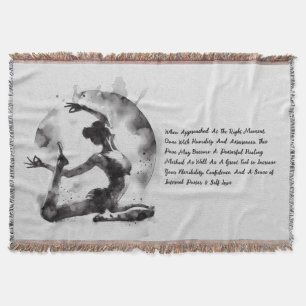 Waterverf Yoga Reiki One-Legged King Pigeon Pose Deken