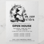 Waterverf Yoga Reiki One-Legged King Pigeon Pose Flyer (Voorkant)