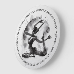 Waterverf Yoga Reiki One-Legged King Pigeon Pose Grote Klok