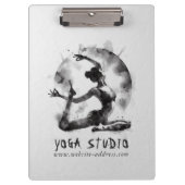 Waterverf Yoga Reiki One-Legged King Pigeon Pose Klembord (Voorkant)