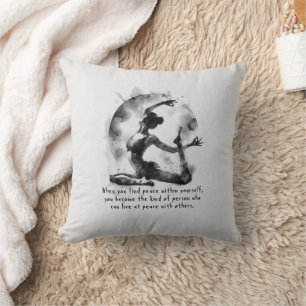 Waterverf Yoga Reiki One-Legged King Pigeon Pose Kussen