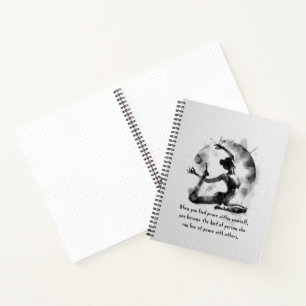 Waterverf Yoga Reiki One-Legged King Pigeon Pose Notitieboek