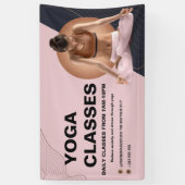 Waterverf Yoga studio Mediation instructeur healer Spandoek (Verticaal)