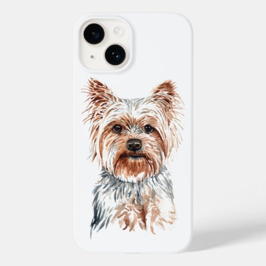 Waterverf Yorkie Case-Mate iPhone Case (Achterkant)