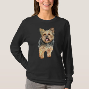 Waterverf Yorkie Yorkshire Terrier OEigenaars T-shirt