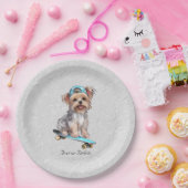 Waterverf Yorkshire Terrier Papier Bord (Feest)