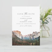 Waterverf Yosemite National Park Save the Date Kaart (Staand voorkant)