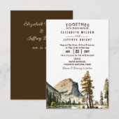 Waterverf Yosemite National Park Wedding Ca US I Kaart (Voorkant / Achterkant)