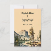Waterverf Yosemite National Park Wedding Ca US Kaart (Achterkant)